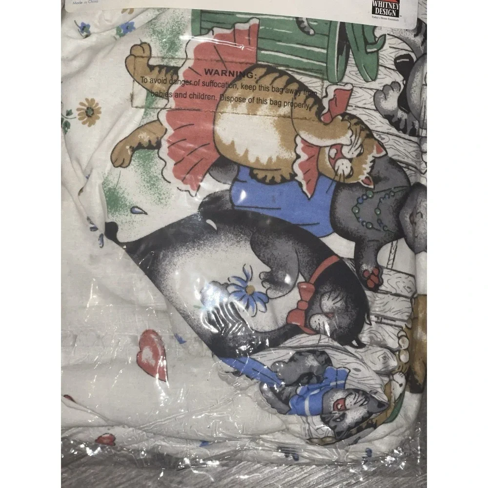 Vintage 2005 Whimsical Cats Ironing Board Cover & Pad - One Piece